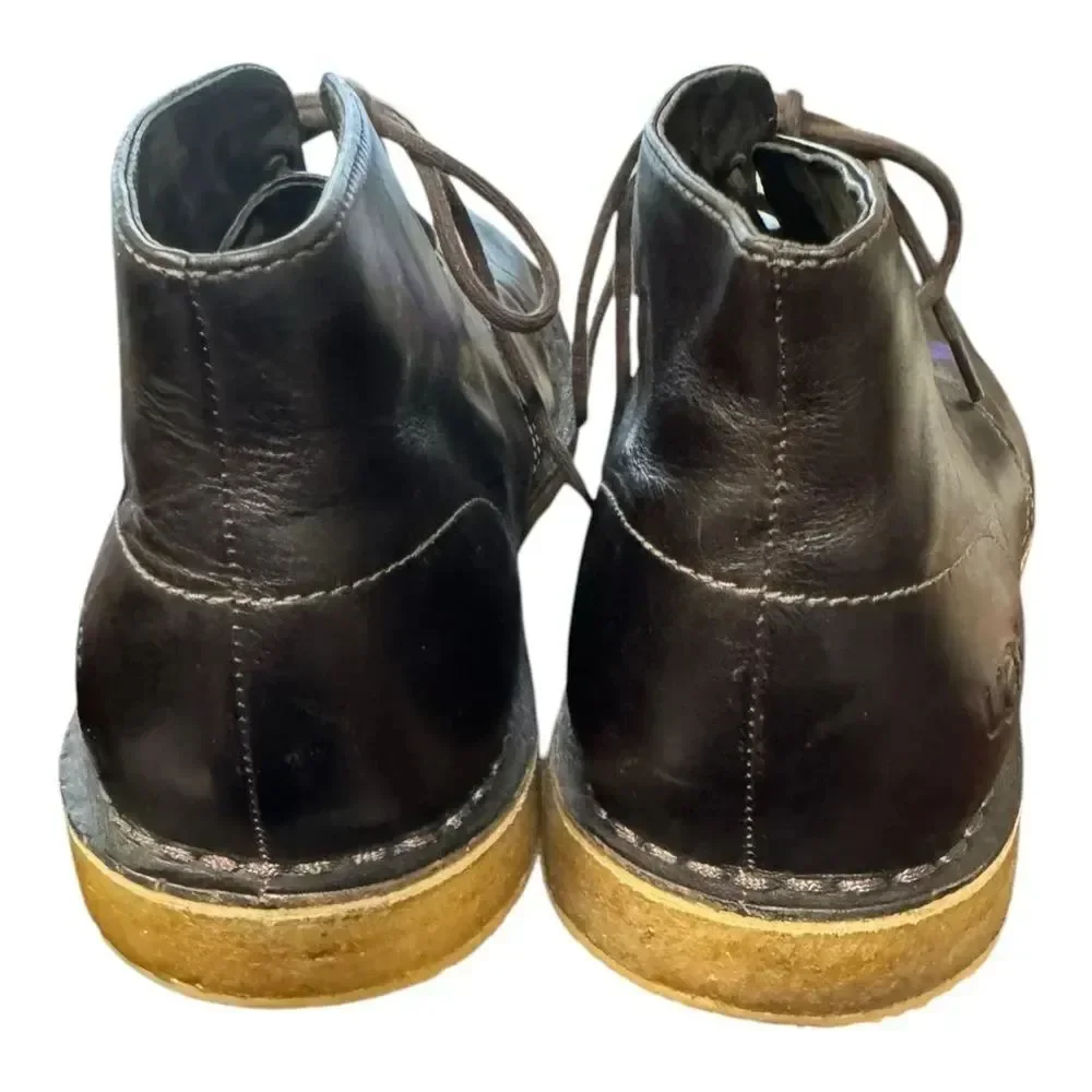 UGG Leighton Men's Brown Leather Desert Chukka Lace Boots 9.5